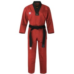 Mooto Uniform Gi Dobok V TaeKwonDo TKD Training Competition KTA WT Logo Red