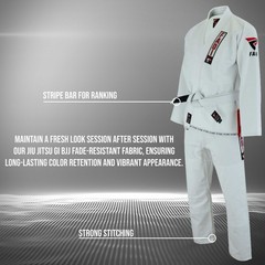 Fadi BJJ Gi Brazilian Jiu Jitsu Kimono 450GSM MMA Grappling Uniform A0-A5