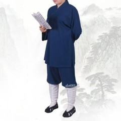 Summer Men Wudang Taoist Robes Wushu Kung Fu Tai Chi Morning Exercise Uniforms