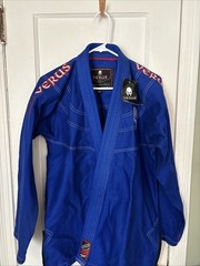 Verus New Blue Red And White Cotton Adult Jiu Jitsu Jacket A2 GLADIUS BRAZILIAN