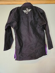 Elite Sports Jiu Jitsu Gi Top Size A1 Adults Black Long Sleeve Cotton No Belt
