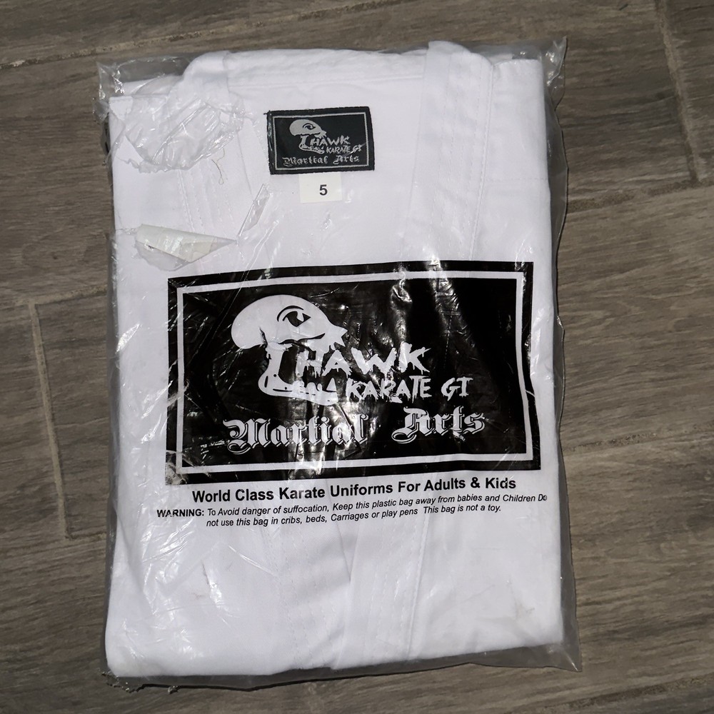 Hawk Karate GI Size 5 (L/XL) World Class Karate Uniform Adult New In Package