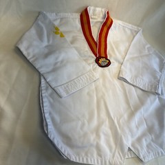 Kid Tigers – White Tae Kwon Do Karate Uniform Shirt – Size 00