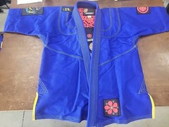 Shoyoroll Gi Blue Jiu-Jitsu Kimono Karate Kung Fu Uniform Pants Snake Size A-1
