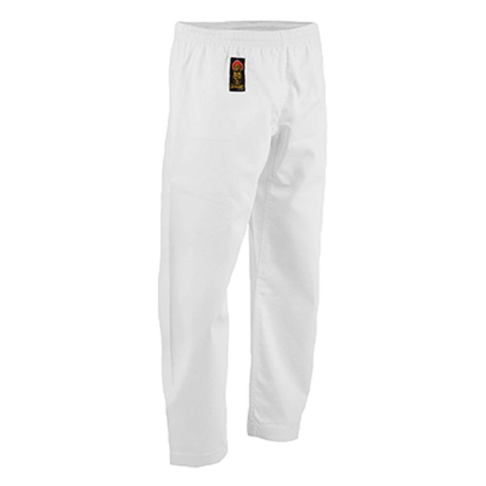 Gladiator 6oz Karate Pants w/Elastic Waist – White – Size 5