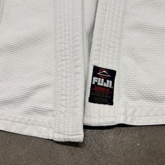 Fuji BJJ Jiu Jitsu Gi Kimono Jacket Unisex A1 White Cotton Embroidered Logo