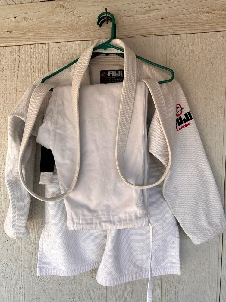 Fuji Gi Top Jacket Pants Belt Kimono Adult Sz A1 White Judo BJJ MMA Heavyweight