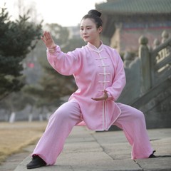 Tai Chi Clothing Cotton Linen Breathable Practice Clothes Women Martial Arts