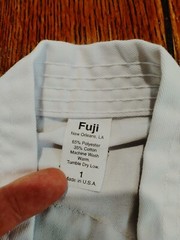 FUJI „Taekwondo America” Embroidered Youth White Karate Uniform Robe (Size 1)
