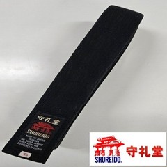 Shureido Karate Black Belt Obi Youhachi Double-Wrap 5cm Made in Okinawa Japan