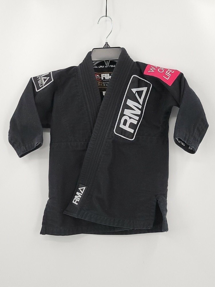 Fuji Gi & Gear Womens Size C00 Color Black 3/4 Sleeve Graphic Martial Arts Wrap