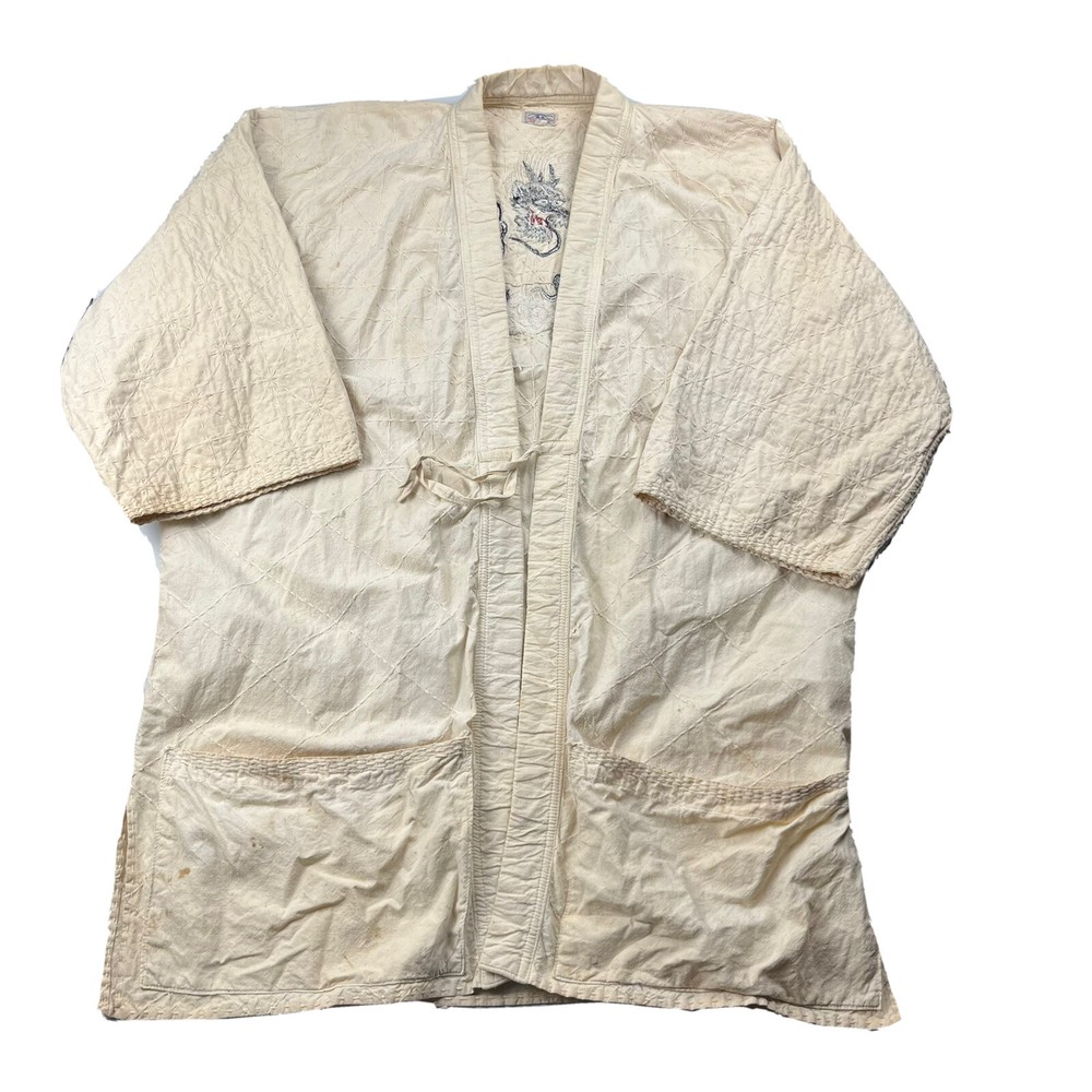 Vintage 50s Judo Gi White Dragon Embroidered Tokyo Judoikogyo co. Made in Japan