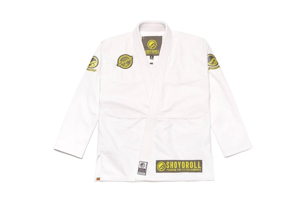 BJJ Gi Shoyoroll – White BJJ Jiu Jitsu Uniform Cut 450 GSM Batch 75 SIX With Bag
