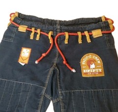 31Fifty Pacific Crew Jit Jitsu Ripstop Pants Adult A00 Black MMA Sz 40 X 25 Guc