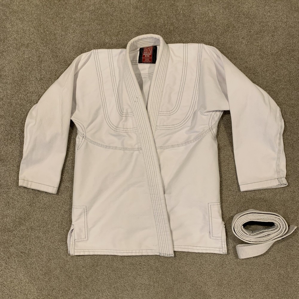 Breakpoint Brazilian jiu jitsu Jacket White – Size A0 & 66 Inch Belt