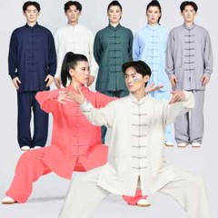 Linen And Cotton Martial Art Uniform Tai Chi Clothes Kung Fu Training Clothes