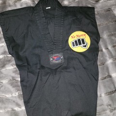 Cobra Kai Karate Taekwondo Approved Top Vest Size 00/120 Black Great Condition