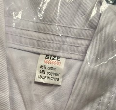 Tae Kwon Do White Uniform + Belt Outfit Size Young Adult Or Adult Sealed Bag