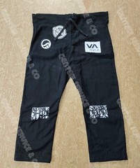 Black Brazilian jiu jitsu Uniform custom made pearl weave 100% cotton A4 size.