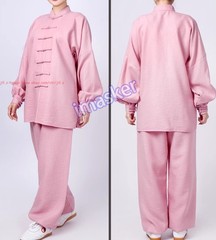 Men Women Linen Tai Chi Uniforms Kung Fu Suit Martial Arts Wing Chun Clothes Set