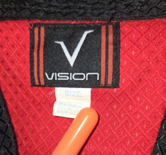 Adult VISION Taekwondo Gi Uniform Size 4/180, RED, Master Yoo Black Belt Patches