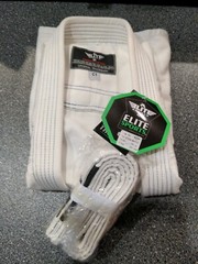 Elite Sports Kids BJJ GI Youth IBJJF Brazilian Jiujitsu Gi Kimono White New C1