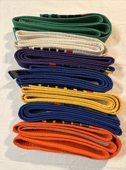 Martial Arts Taekwondo Karate Uniform & Belt Lot Youth Sizes 1 & 2 Midwest