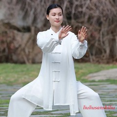 Tai Chi Uniforms Kung Fu Clothing Men Martial Arts Clothes Wu Shu Exercise White