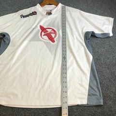 Hayabusa fKusari Training Shirt Mens 2XL White Red MMA Japanese Performance