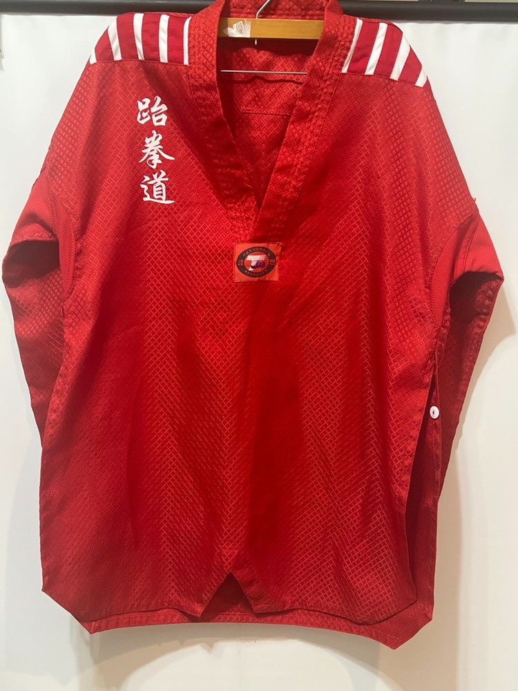 Master Park’s Black Belt America Taekwondo Uniform Red Size 3 USA Korea Martial