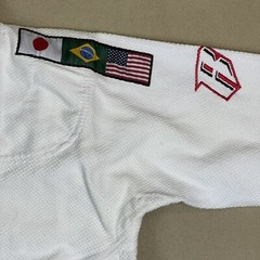 Revgear Gi Top Unisex A1 White Brasil Japanese Flag JiuJitsu Adult