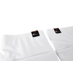 KPNP Taekwondo Black Label Shin Guard, White / Tracking