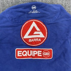Gracie Barra BJJ Gi Jacket Kimono Top A0 Blue Equipe GB Edition Jiu-Jitsu Cotton