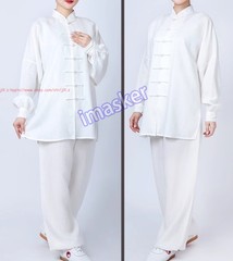 Men Women Linen Tai Chi Uniforms Kung Fu Suit Martial Arts Wing Chun Clothes Set