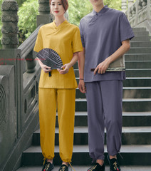 New Women Chinese Martial Arts Wushu Tai Chi Yoga Set Linen Kung Fu Suit Uniform