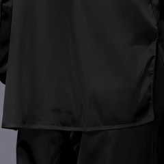 Comfortable Black Tai Chi Clothing – Long Sleeve Silk Set for Practitioners