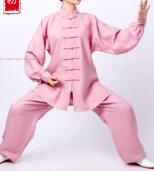 Men Women Linen Tai chi Uniforms Kung fu Suit Martial arts Wing Chun Clothes Set