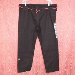 IMRSE Black Flow Fuji Kimono Black Pants 2 Piece Set Jiu Jitsu Adult Size A-1L