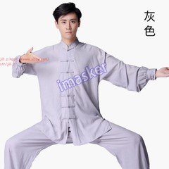 Men Women Linen Tai Chi Uniforms Kung Fu Suit Martial Arts Wing Chun Clothes Set