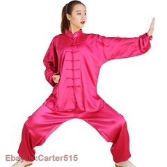 Chinese Kung Fu Tai Chi Faux Silk Uniform Arts Wushu Wing Chun Sets Unisex