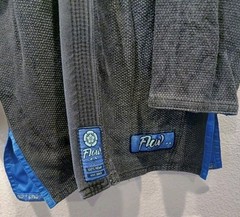 Rickson Gracie Team Flow Kimonos 100% Hemp Pro Gi Gray Kama Jiu-Jitsu Size A3