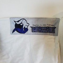Impassable Brazillian Jiu Jitsu Fightwear White Blue A2 Pants Gi Set BJJ MMA
