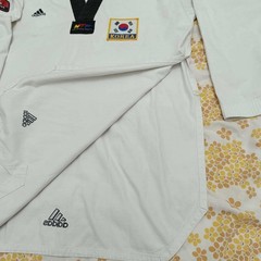 Adidas Taekwondo Vintage Korea White Men Uniform Shirt Kimono Size 6 200cm