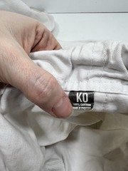 Moya Brand Co. Jim Jitsu Pants Cotton Rope Tie Waist White Sz KO