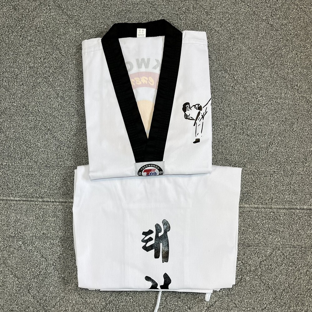 Martial Arts Taekwondo Karate Uniform Adult Size 4 White Chen Huu Academy New