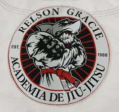 Break Point BJJ Gi Jacket Sz A2 White Relson Gracie Academy Patch Shark