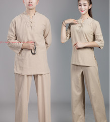 Linen Unisex Chinese Tai Chi Uniforms Kung Fu Clothing YOGA Fitness Zen Clothes