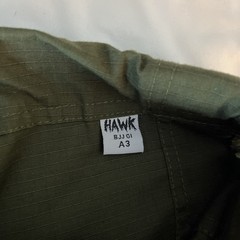 Hawk GI Jiu Jitsu A3 Green Pants Double Knee Rope Tie Waist Ripstop Pattern ￼