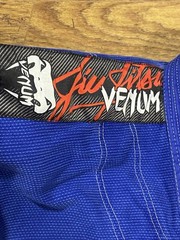 Venum BJJ GI Competitor Single Weave Blue Size A4 Adult Embroidered Patches