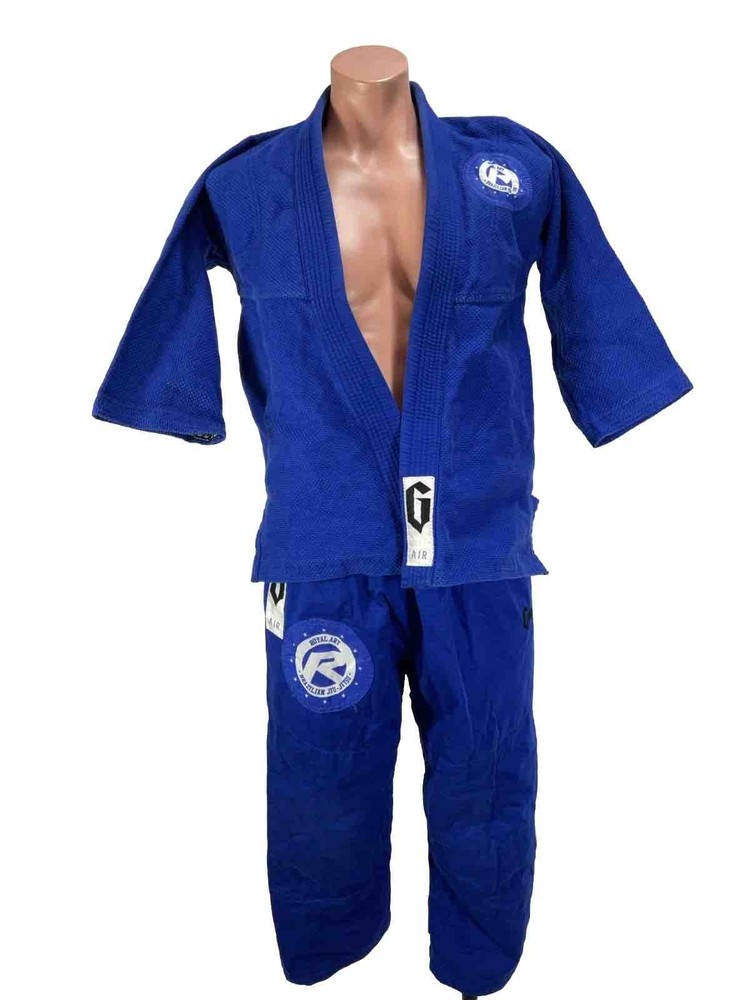 Gameness Air Brazilian Jiu Jitsu Gi Blue Top & Bottom MMA Size 1 Royal Art Texas